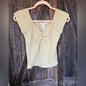 Ribbed Cream Top